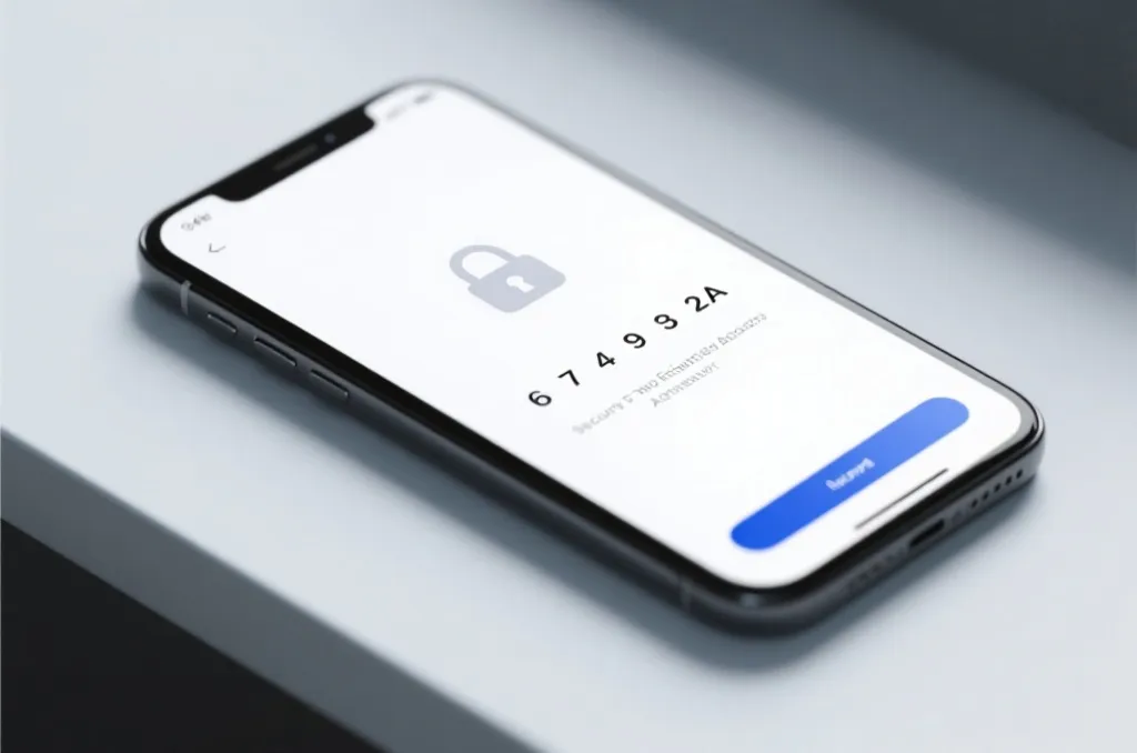 智能手机上的双因子两步验证界面